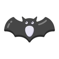 Bat flat design vector icon