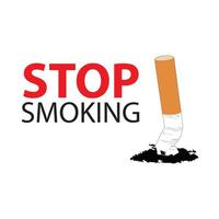 Turn off cigarette Stop smoking vector