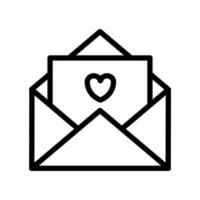 icon envelope love vector