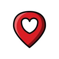 icon location for valentine's day vector