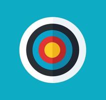 Archery target. Goal achieve concept vector