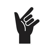 I Love You language hand sign icon vector