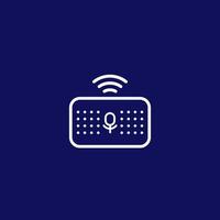 Smart speaker and voice assistant icon vector