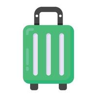 Suitcase flat icon, travelling bag vector