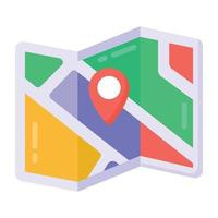 Location map in flat style icon, editable vector