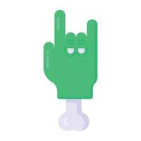 Editable vector style of evil hand, scary hand