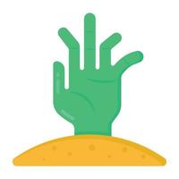 Editable vector style of evil hand, scary hand