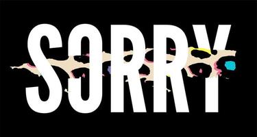 slogan Sorry Cool phrase graphic vector Print Fashion lettering calligraphy