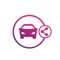 carsharing service icon on white vector