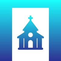 church, catholic temple icon vector