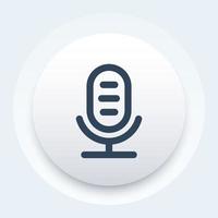 microphone vector icon, linear style