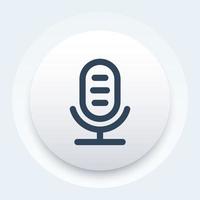 microphone vector icon, linear style