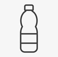 Plastic bottle outline icon. Vector illustration. Beverage symbol