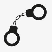 Handcuffs icon. Vector illustration isolated on white background