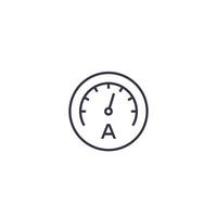 ammeter vector line icon