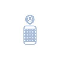 Smart speaker, voice assistant vector icon