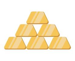 Gold bar icon. Vector illustration isolated on white background
