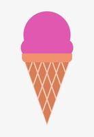 Ice cream in flat style isolated on white background. Icecream vector illustration