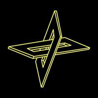 Paradox. Impossible shapes. Sacred geometry. Optical illusion figure. Abstract eternal geometric objects. Impossible endless outline shapes. Optical art. vector