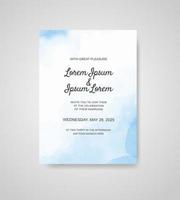 Wedding invitation with abstract watercolor background vector