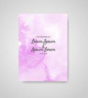 Wedding invitation with abstract watercolor background vector
