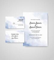 Wedding invitation with abstract watercolor background vector