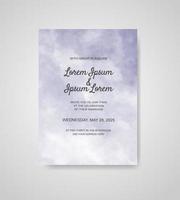 Wedding invitation with abstract watercolor background vector