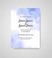 Wedding invitation with abstract watercolor background vector