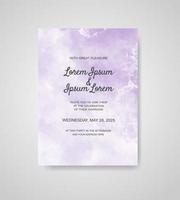 Wedding invitation with abstract watercolor background vector
