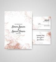 Wedding invitation with abstract watercolor background vector