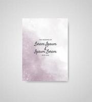 Wedding invitation with abstract watercolor background vector