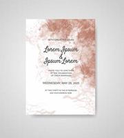 Wedding invitation with abstract watercolor background vector