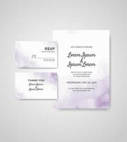 Wedding invitation with abstract watercolor background vector