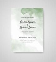 Wedding invitation with abstract watercolor background vector