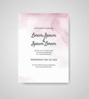 Wedding invitation with abstract watercolor background vector