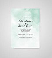 Wedding invitation with abstract watercolor background vector