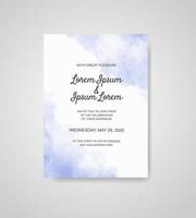 Wedding invitation with abstract watercolor background vector