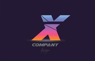 X alphabet letter icon logo with sliced style and colorful design. Creative template for company and business vector