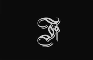 icono del diseño del logotipo de la letra del alfabeto f blanco vintage. plantilla creativa para negocio o empresa con fondo negro vector