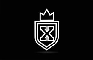 x diseño de icono de logotipo de letra del alfabeto con alas. plantilla creativa para negocios y empresas en blanco y negro vector