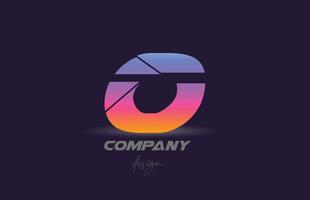 O alphabet letter icon logo with sliced style and colorful design. Creative template for company and business vector