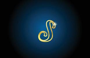 diseño del icono del logotipo de la letra del alfabeto de la línea dorada. plantilla de lujo creativa para negocios y empresas vector