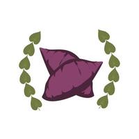 simple sweet potato vegetarian food icon and vector logo