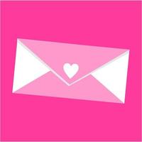 simple love letter icon and illustration vector