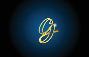 línea dorada g alfabeto letra logo icono diseño. plantilla de lujo creativa para negocios y empresas vector