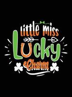 St. Patrick's Day typography colorful lettering T-shirt design vector