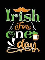 St. Patrick's Day typography colorful lettering T-shirt design vector