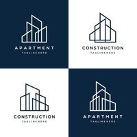 plantilla de logotipo moderno inmobiliario. diseño de estilo limpio, moderno y elegante vector