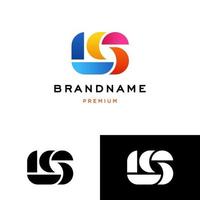 Colorful Letter LS Logo Template vector