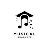 ilustración de vector de diseño de logotipo de universidad de posgrado de música